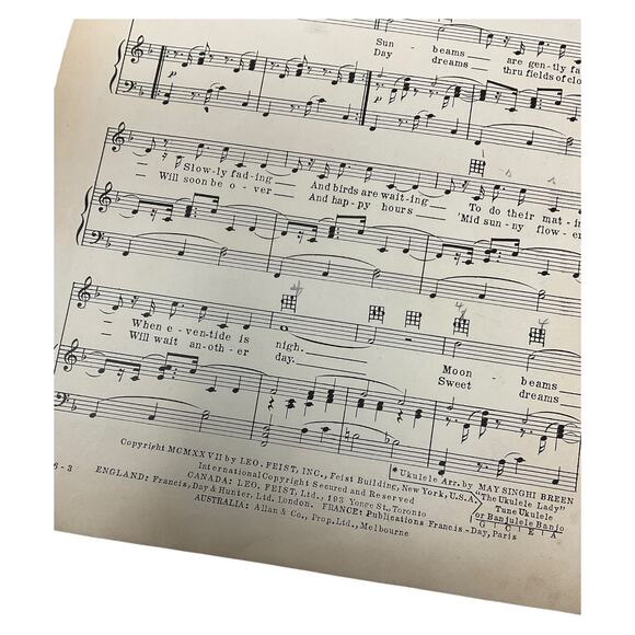 At Sundown Fox Trot Sheet Music Walter Donaldson Ukulele - Picture 4 of 6